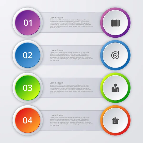 Vektor Illustration Infografik vier Optionen — Stockvektor