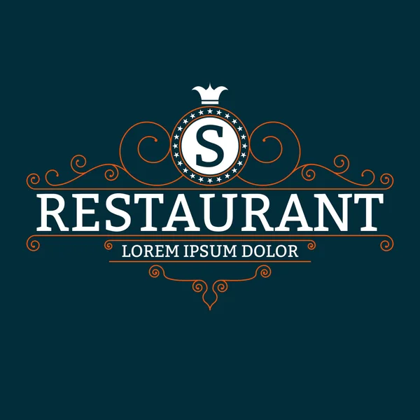 Bir lüks Restoran logo vektör çizim