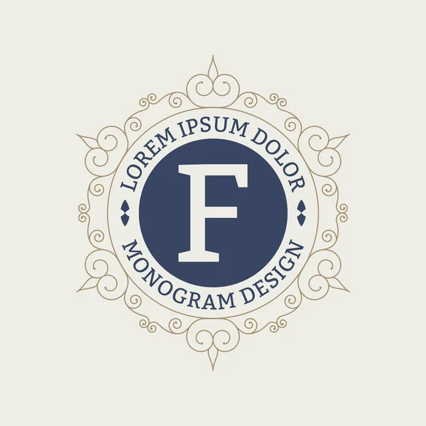 Vector illustration. Luxury logo. Monogram Design — Stock Vector