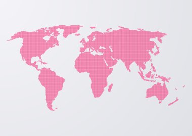 Vektör çizim noktalar bir Dünya Haritası