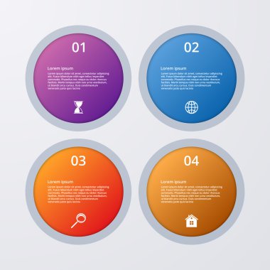 Vektör çizim infographics dört seçenekleri