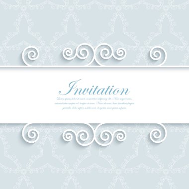 Vector illustration of a modern wedding invitation