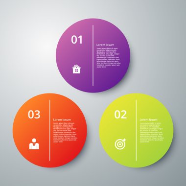 Vektör çizim infographics üç seçenekleri