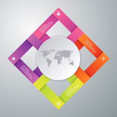 Vektör çizim infographics dört seçenekleri