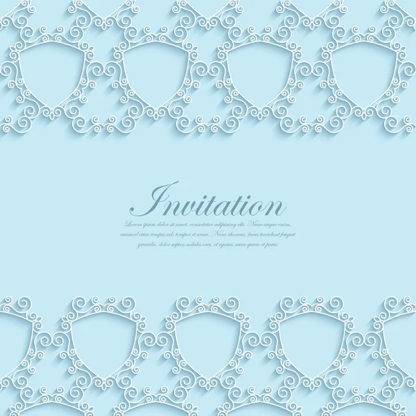 Vector illustration of a modern wedding invitation — Stock vektor