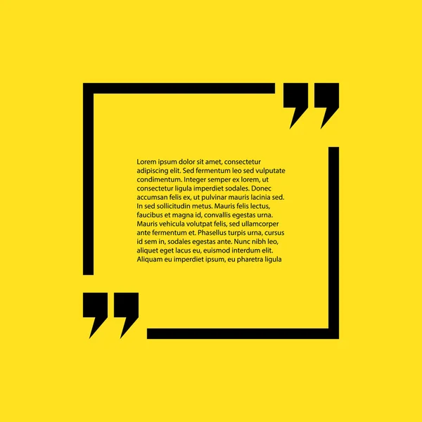 Stock cita el texto sobre un fondo amarillo — Vector de stock