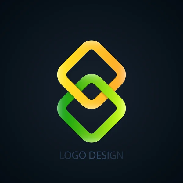 Vector illustration of abstract business logo squares — Stok Vektör