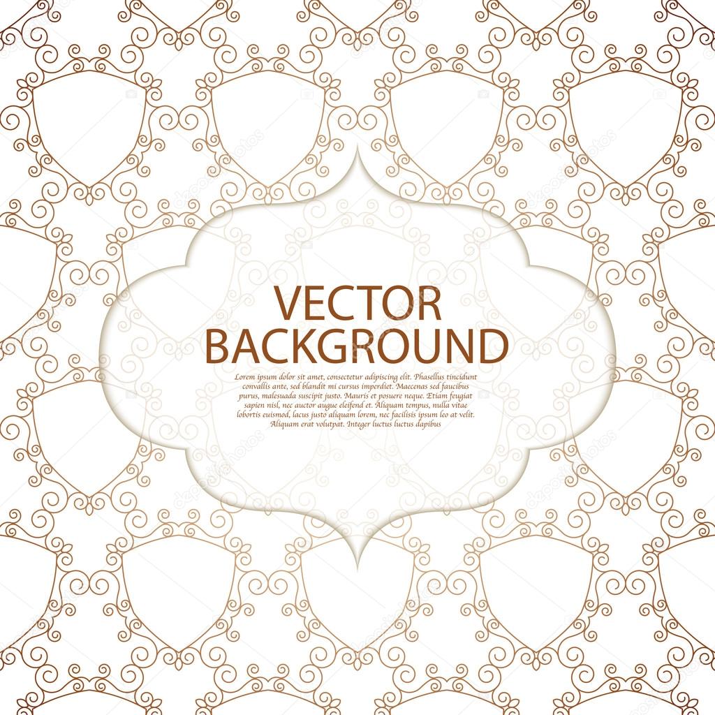 Vector illustration of a gold line background invitation