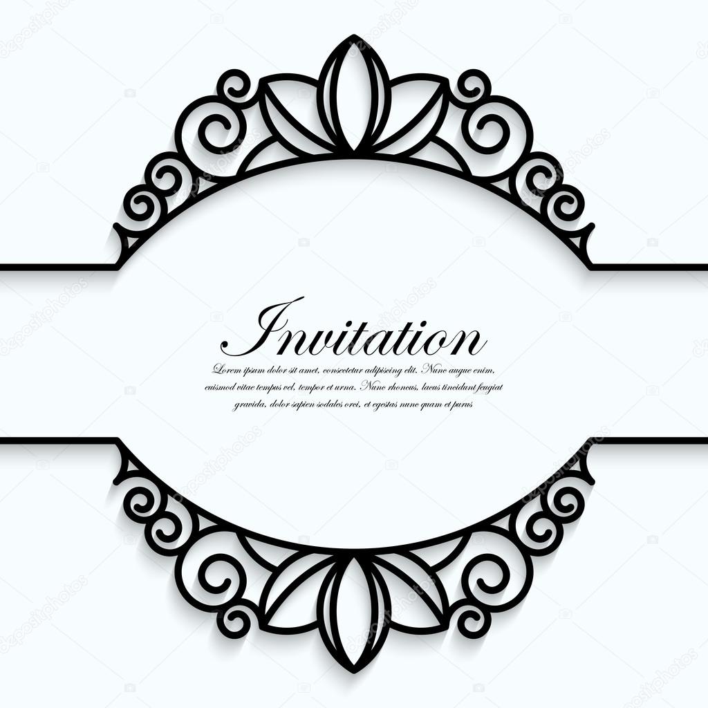 Vector illustration of a modern wedding invitation