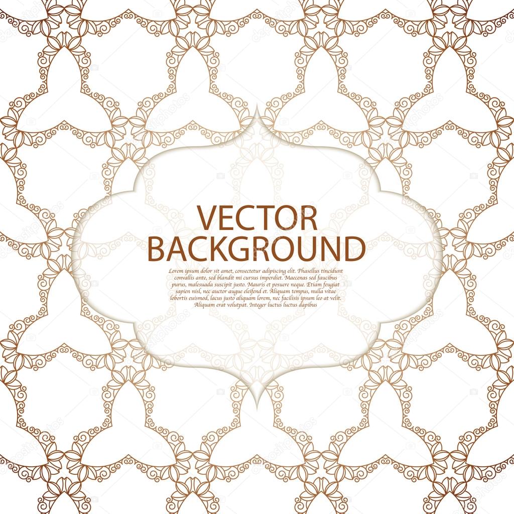 Vector illustration of a gold line background invitation