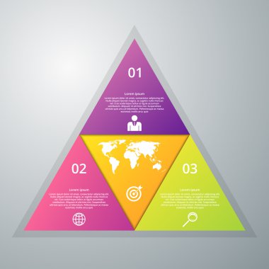 Vektör çizim infographics üç seçenekleri