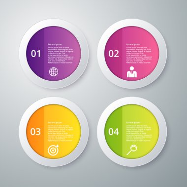 Vektör çizim infographics dört seçenekleri
