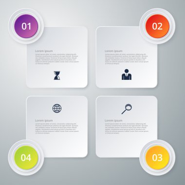 Vektör çizim infographics dört seçenekleri