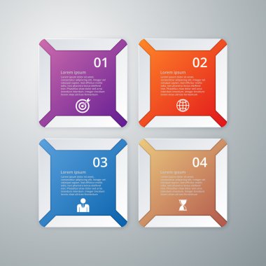 Vektör çizim infographics dört seçenekleri