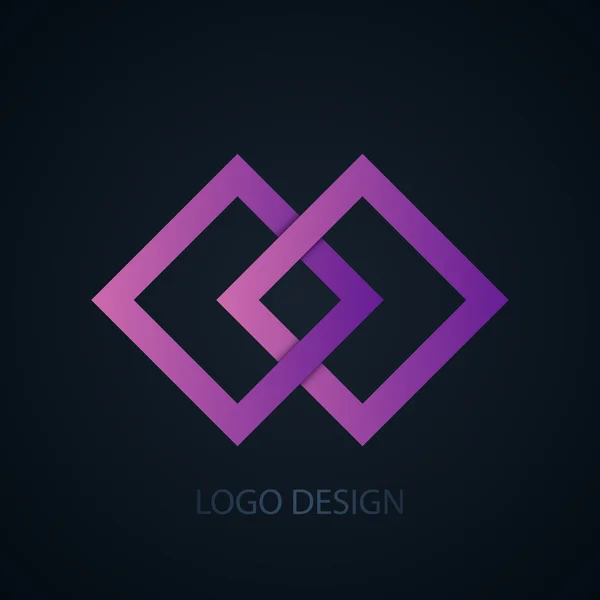 Vector illustration of abstract business logo squares — 스톡 벡터