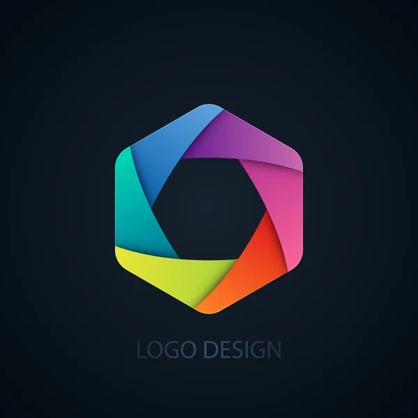 Ilustración vectorial del logo abstracto del negocio Fotógrafo — Vector de stock