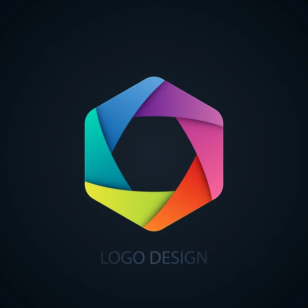 Vector illustration of abstract business logo Photographer — Stockový vektor