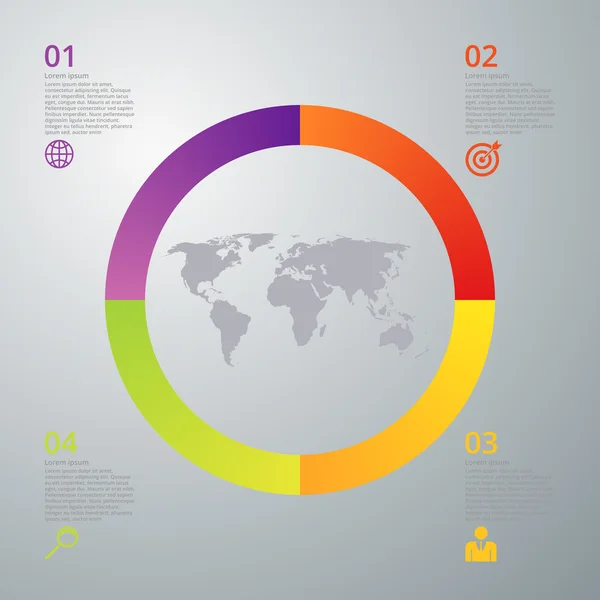 Vektör çizim infographics dört seçenekleri — Stok Vektör