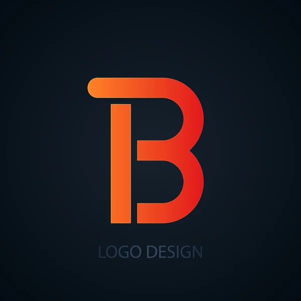 Ilustración vectorial de la letra b del logotipo del negocio abstracto — Vector de stock