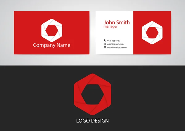 Vector illustration of logo and business card — Stockvector