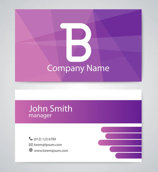 Vector illustration of logo and business card — Stok Vektör