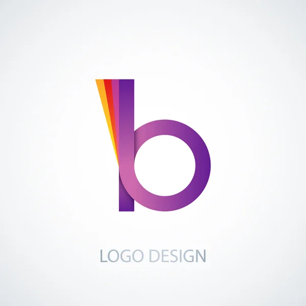 Vector illustration of colorful logo letter b — Stock Vector