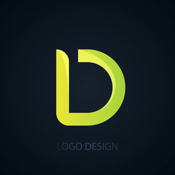 Vector illustration of logo letter d — Stock Vector