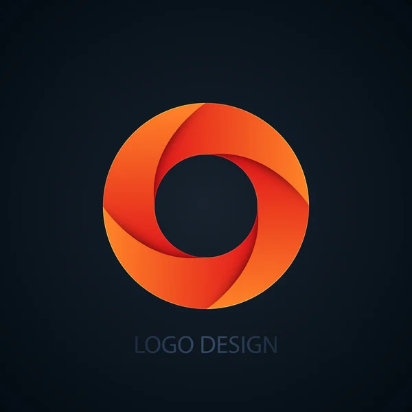 Vector illustration of logo letter o — Stok Vektör