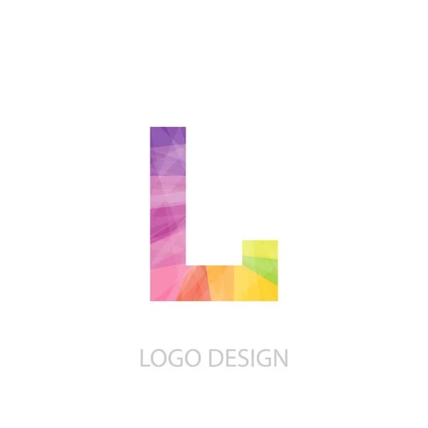 Ilustración vectorial de la letra de logotipo colorido l — Archivo Imágenes Vectoriales