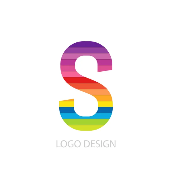 Ilustración vectorial de letras de logotipo de colores s — Archivo Imágenes Vectoriales