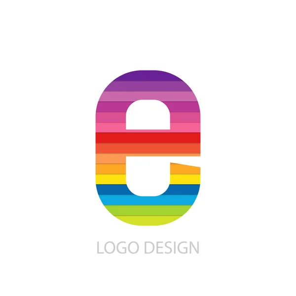Illustration vectorielle du logo coloré lettre e — Image vectorielle