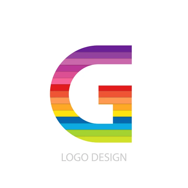 Vector illustration of colorful logo letter g — 스톡 벡터