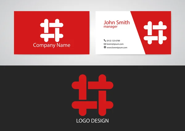 Vector illustration of logo and business card — Stockvector