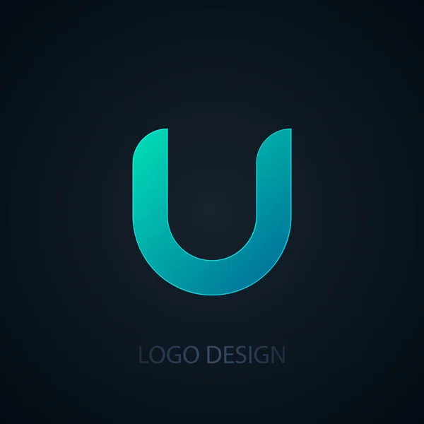 Vector illustration of logo letter u — Stockový vektor