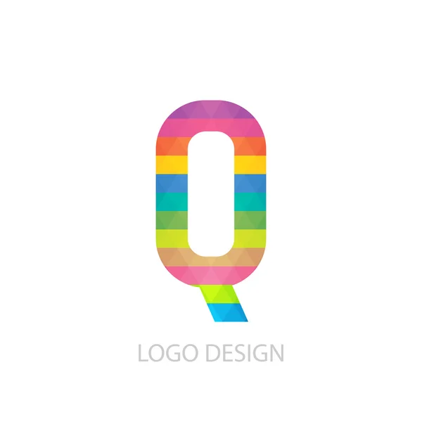 Vector illustration of colorful logo letter q — Stock Vector