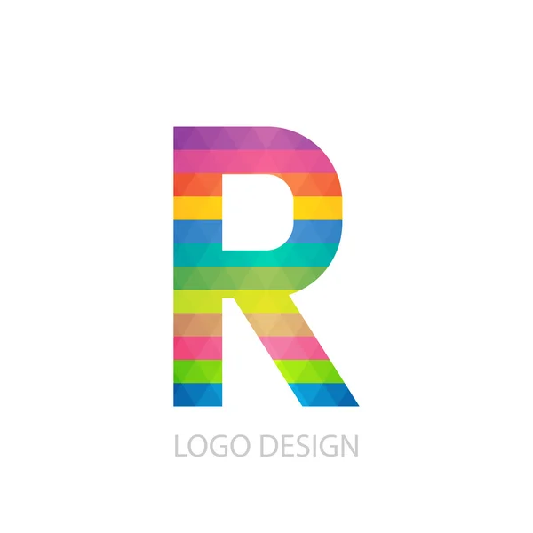 Vector illustration of colorful logo letter r — 图库矢量图片