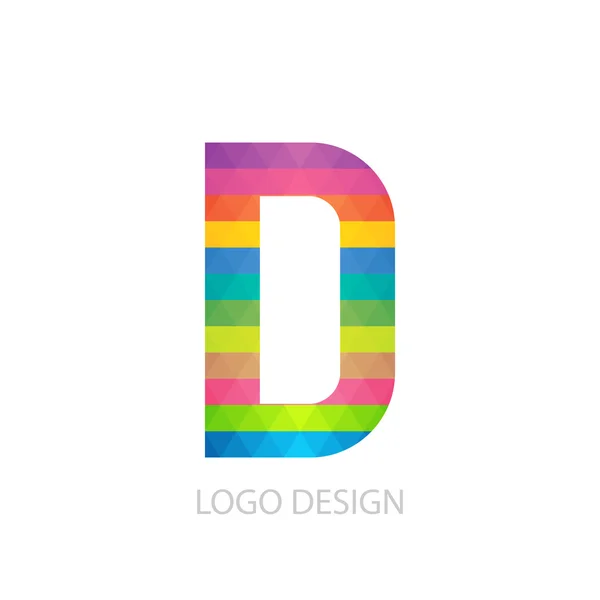 Vector illustration of colorful logo letter d — Stock Vector