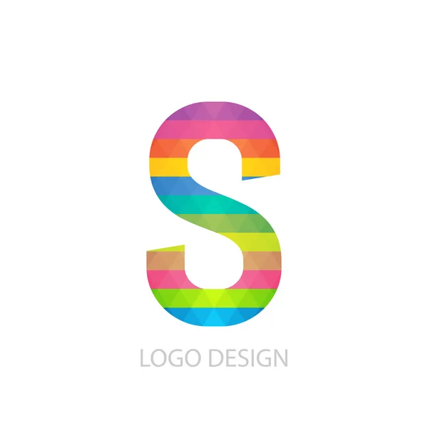 Vector illustration of colorful logo letter s — Stok Vektör
