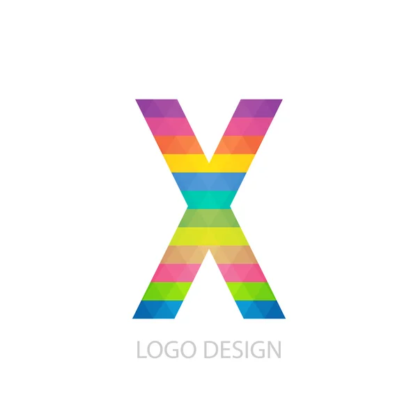 Vector illustration of colorful logo letter x — Stock vektor