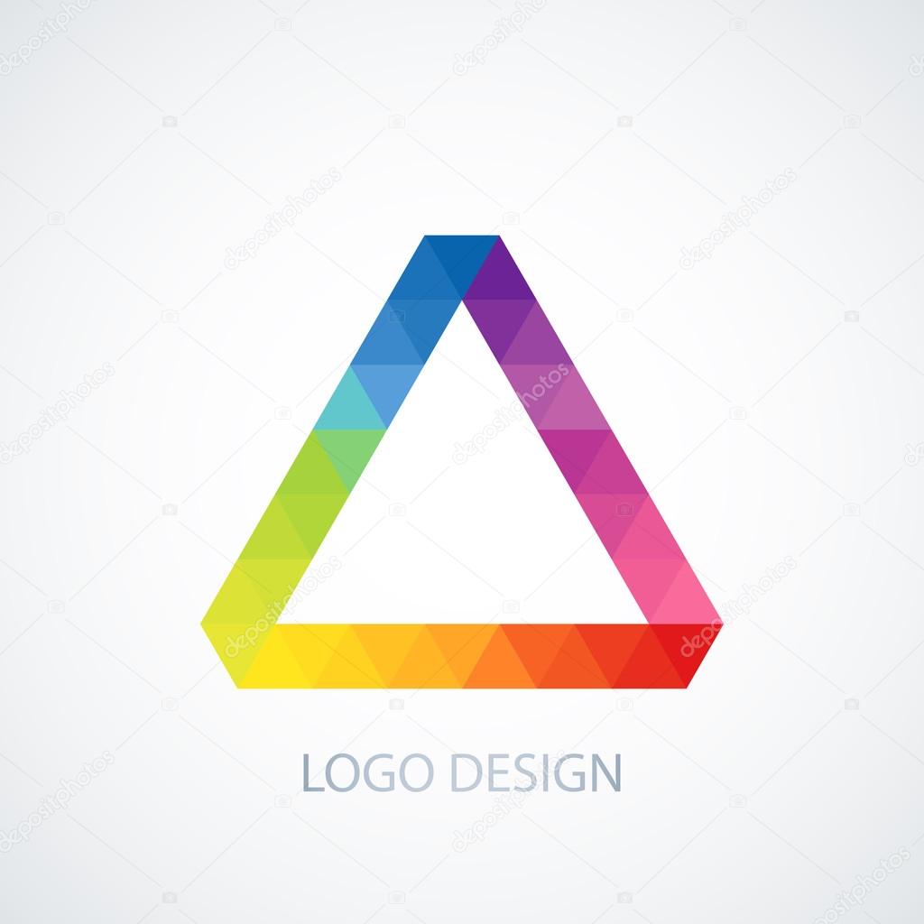 Vector illustration of logo Triangle