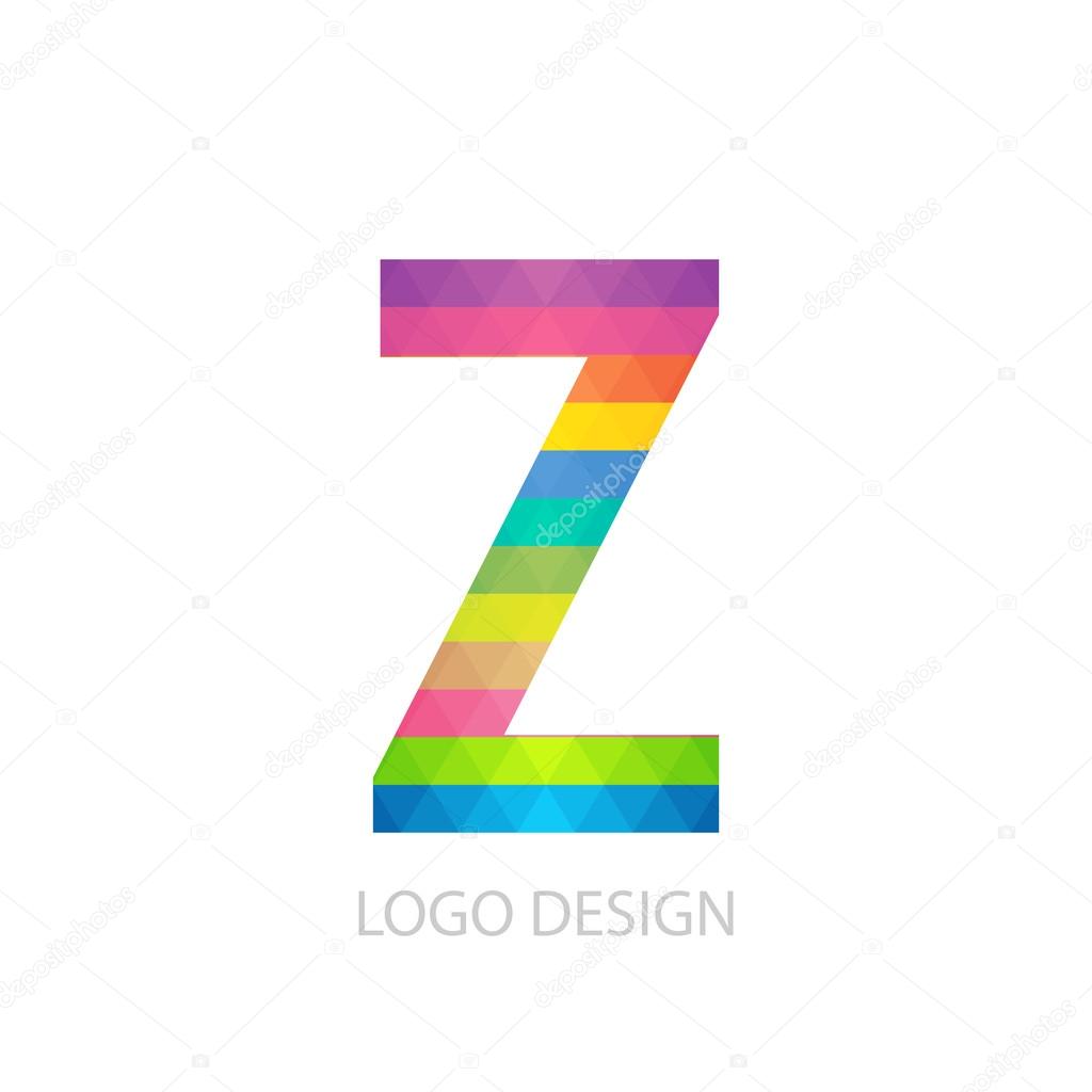 Vector illustration of colorful logo letter z