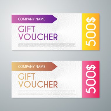 Vektör çizim hediye çeki şablonu