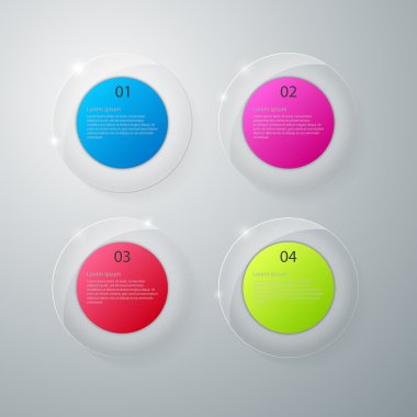 Vektör çizim infographics cam daire