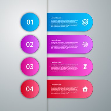Vektör çizim infographics dört seçenekleri