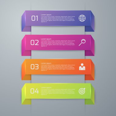 Vektör çizim infographics dört seçenekleri