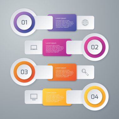 Vektör çizim infographics dört seçenekleri