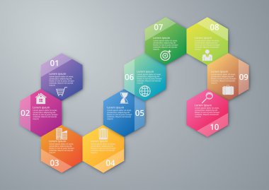 Vektör çizim infographics on seçenekleri