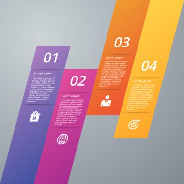 Vektör çizim infographics dört seçenekleri