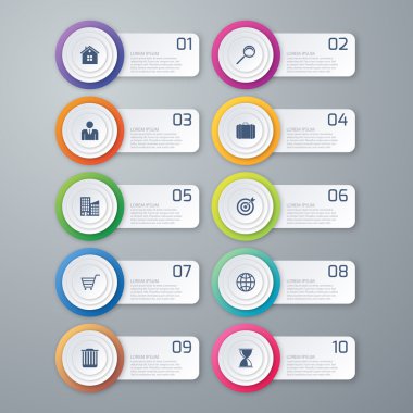 Vektör çizim infographics on seçenekleri
