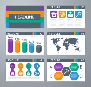Vektör çizim infographics. Düz tasarım advertisi için ayarla